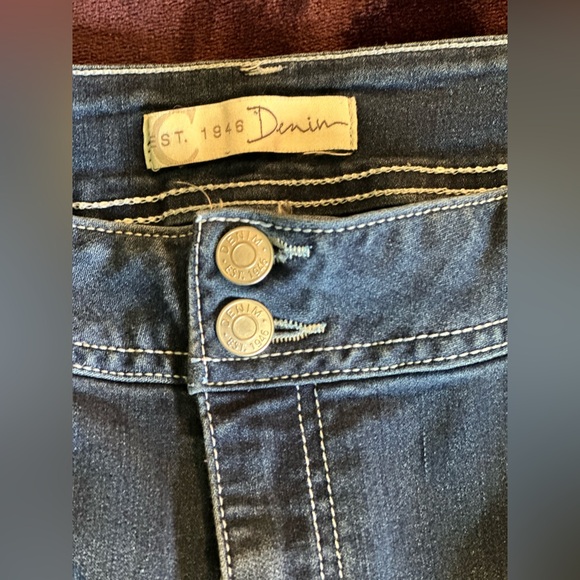 Cato Blue Boot Cut Jeans with Distressed Look - Picture 2 of 4